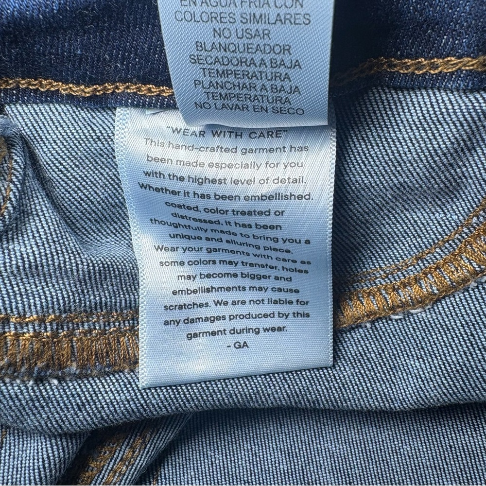 Good American Women's Power Stretch Pull On Straight Jeans Blue Size M - Picture 9 of 10